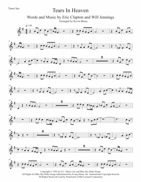 Tears In Heaven (arr. Kevin Busse)