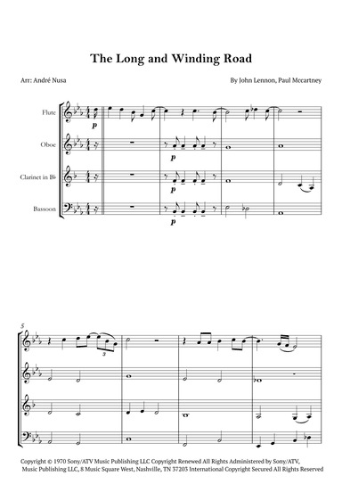 The Long And Winding Road (arr. André Nusa)