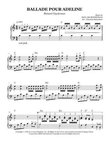 Ballade Pour Adeline (arr. Christian Bennedsen)
