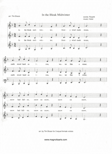 In the Bleak Midwinter (arr. Magnolia Arts)