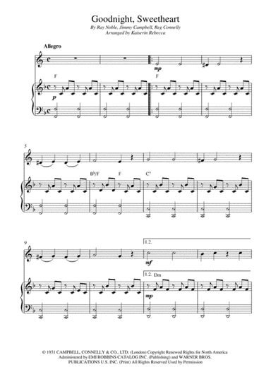Goodnight Sweetheart (arr. Kaiserin Rebecca)