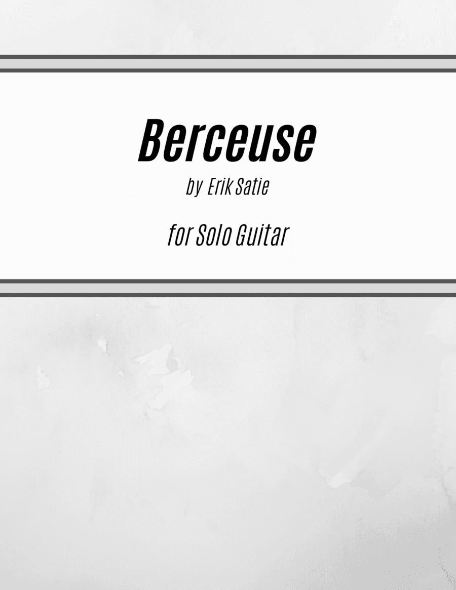 Berceuse (for Solo Guitar) (arr. Kenneth Pasciak)