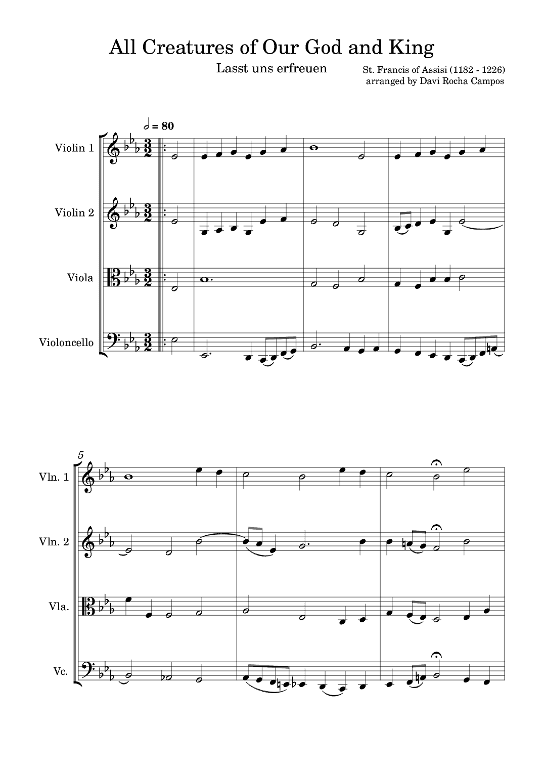 All Creatures of Our God and King (arr. Davi Rocha Campos)