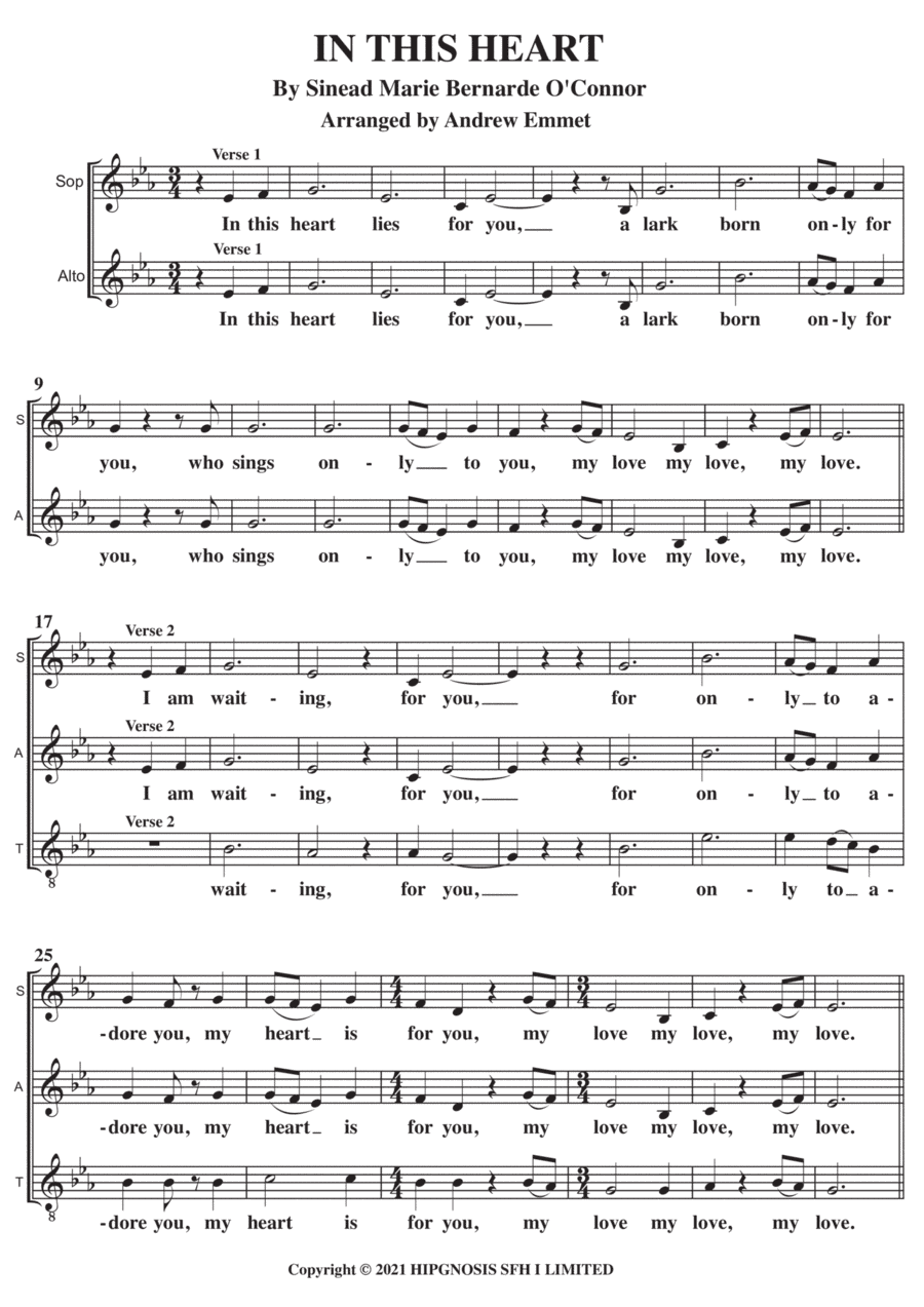 In This Heart (arr. Andrew Emmet)