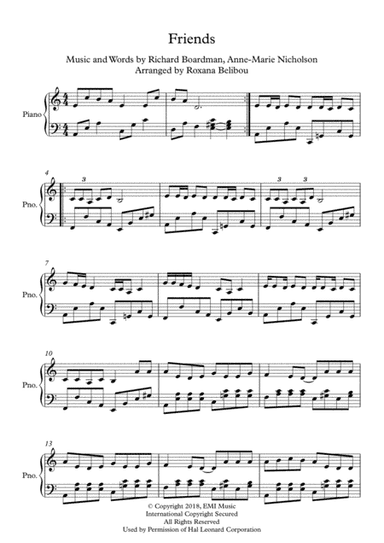 Friends (arr. Roxana Belibou)