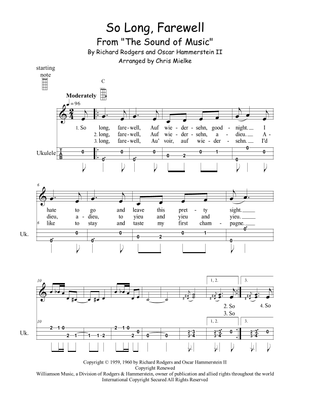So Long, Farewell (arr. Chris Mielke)