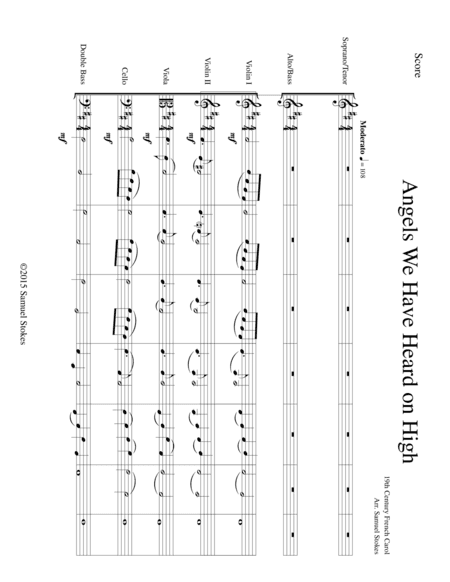 Angels We Have Heard on High - beginning string orchestra and 2-part choir (arr. Samuel Stokes)