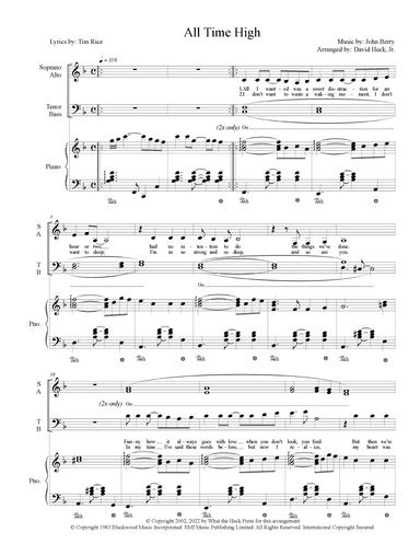 All Time High (arr. David Heck, Jr.)