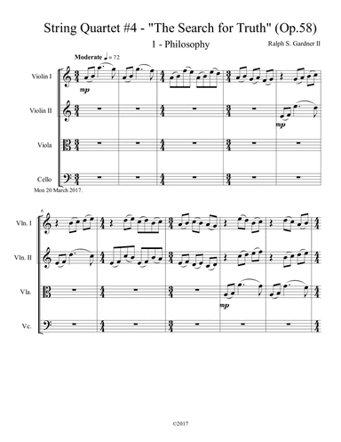 String Quartet #4 "The Search for Truth" - 1 - Philosophy