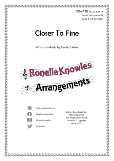 Closer To Fine (arr. Ronelle Knowles)