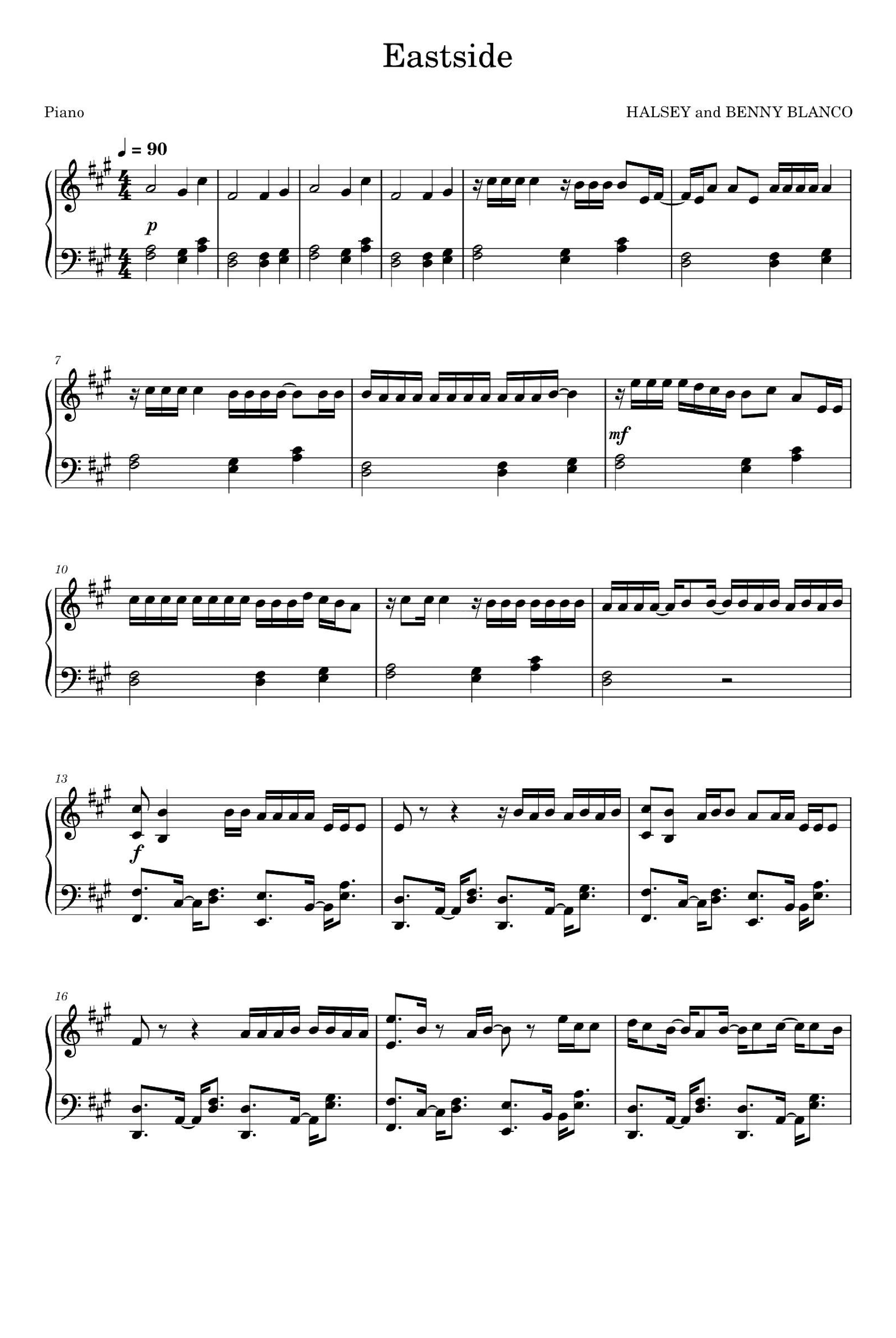 Eastside (arr. benny blanco, Halsey & Khalid)