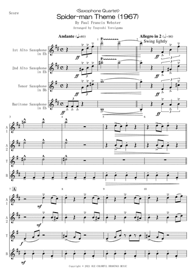 Spider-man Evolution (arr. Tsuyoshi Yoroiguma)