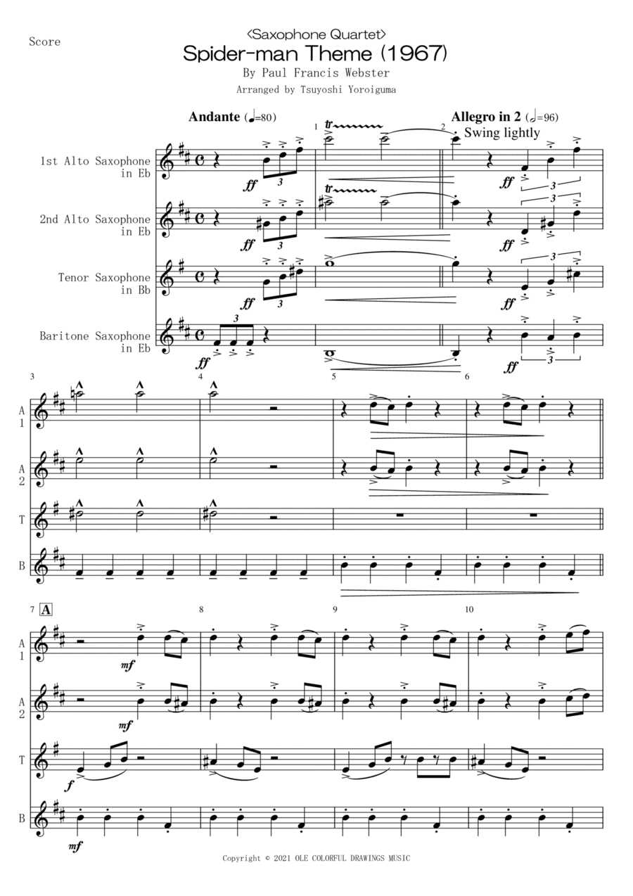 Spider-man Evolution (arr. Tsuyoshi Yoroiguma)