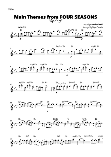 Main Themes from Four Seasons “Spring” (arr. Tiago Cordeiro)