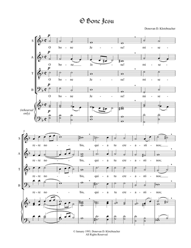 O Bone Jesu (O Merciful Jesus)