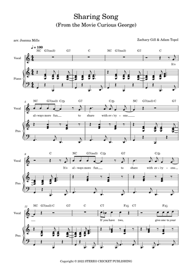 The Sharing Song (arr. Joanna Mills)