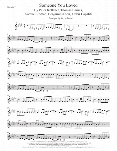Someone You Loved (arr. Kevin Busse)