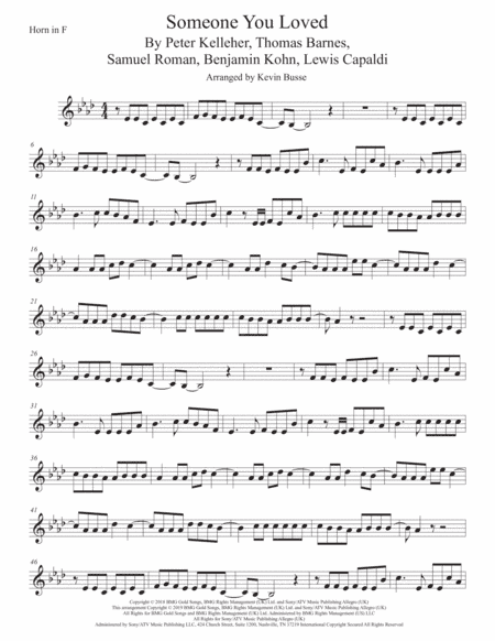 Someone You Loved (arr. Kevin Busse)