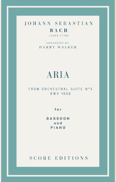 Bach Air from Suite No.3 (for Bassoon and Piano) (arr. Harry Walker)