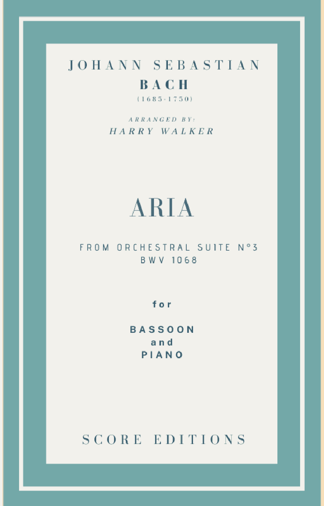 Bach Air from Suite No.3 (for Bassoon and Piano) (arr. Harry Walker)
