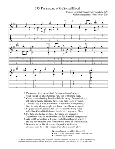 295 I'm Singing of the Sacred Blood (arr. John Stewart 2014)
