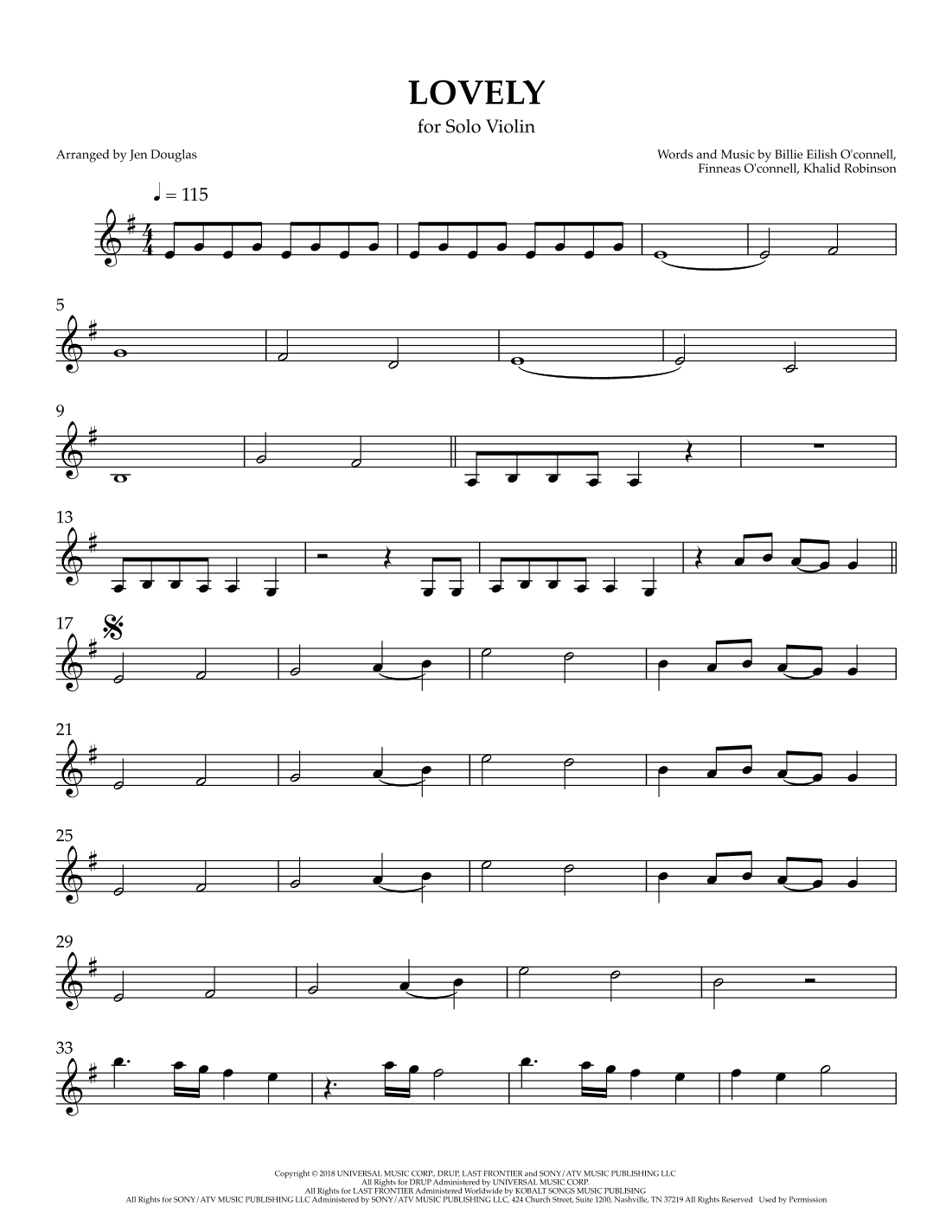 Lovely (arr. Jen Douglas)