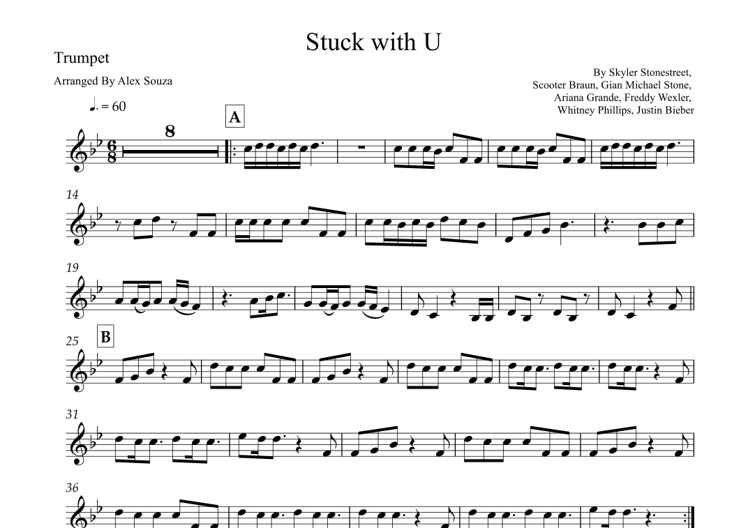 Stuck With U (arr. Alex Souza)