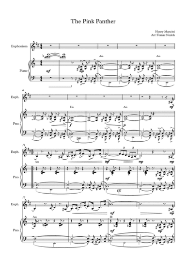 The Pink Panther (arr. Tomaz Nedoh)