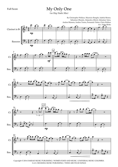 My Only One (no Hay Nadie Mas) (arr. Ottirb Sage)