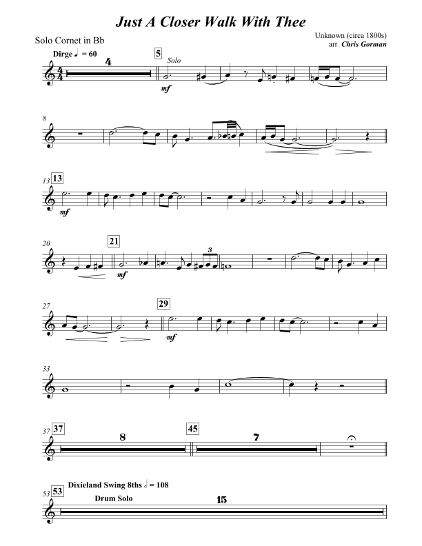 Just a Closer Walk with Thee (arr. Chris Gorman)