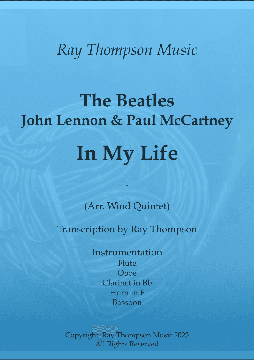In My Life (arr. Ray Thompson)