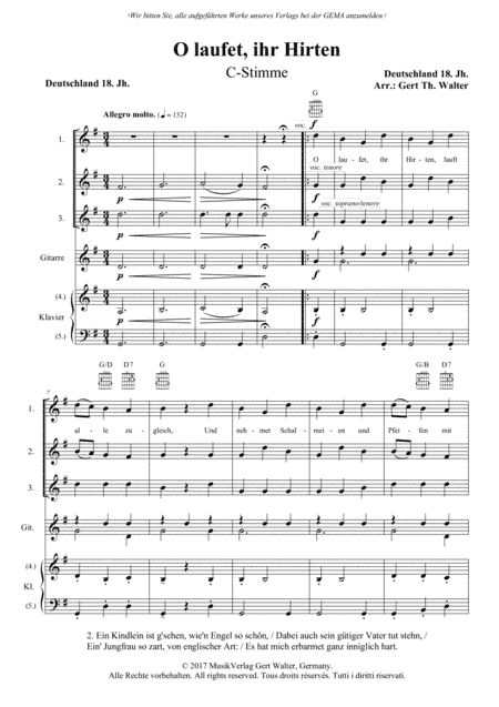 O Hurry, Ye Shepherds, And Run All At Once (arr. Gert Th. Walter)