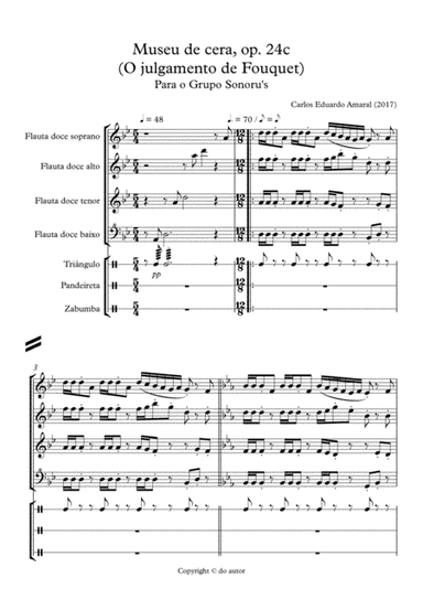 Museu de cera (Wax museum) - for recorder ensemble