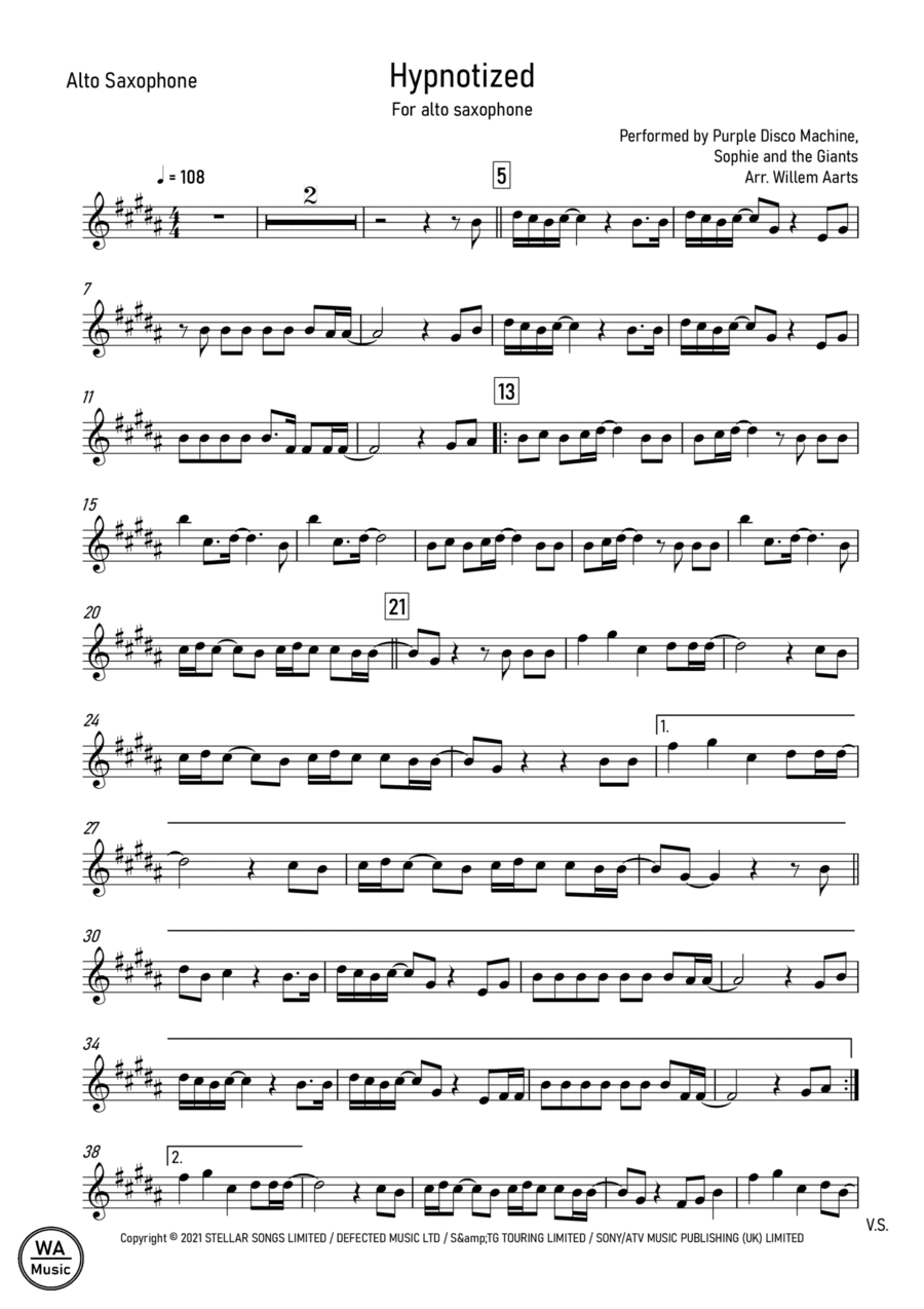 Purple Disco Machine (arr. Willem Aarts)
