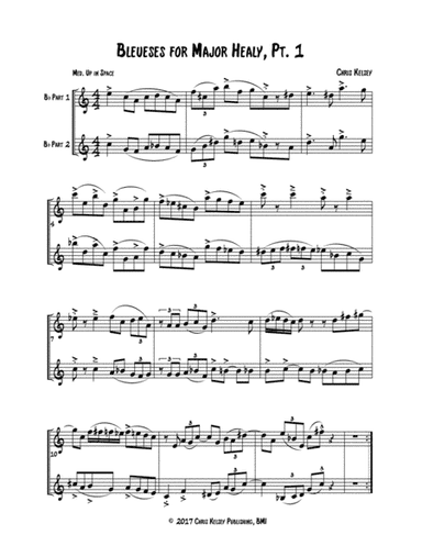 Bleueses for Major Healy (Duet for Bb Instruments)