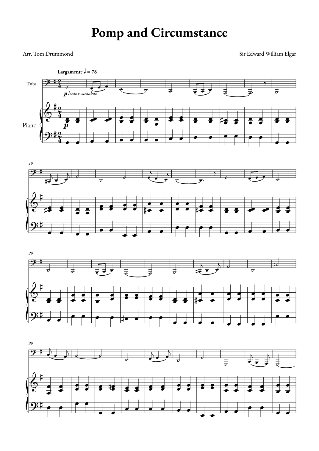 Pomp and Circumstance (arr. Tom Drummond)