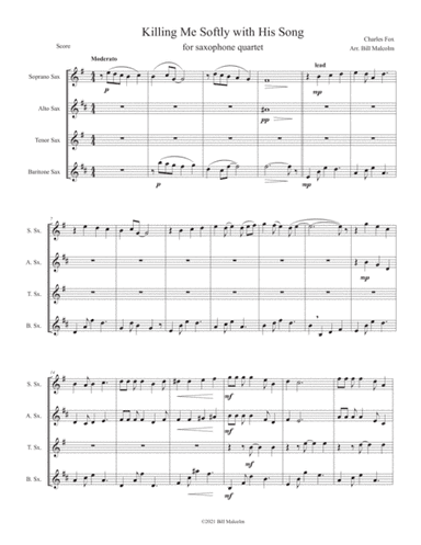 Killing Me Softly With His Song (arr. Bill Malcolm)
