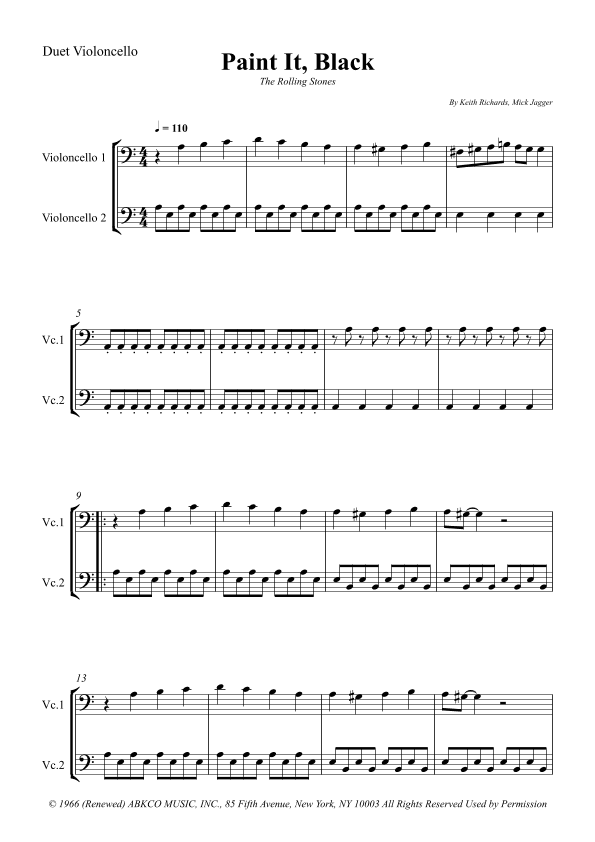 Paint It, Black (arr. Wesley S. SIlva)