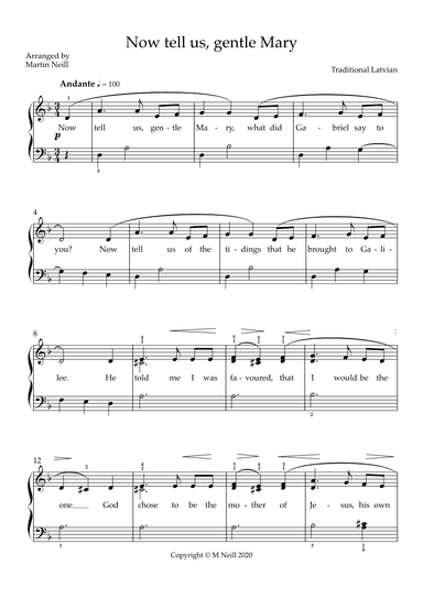 Now tell us, gentle Mary (arr. Martin Neill)