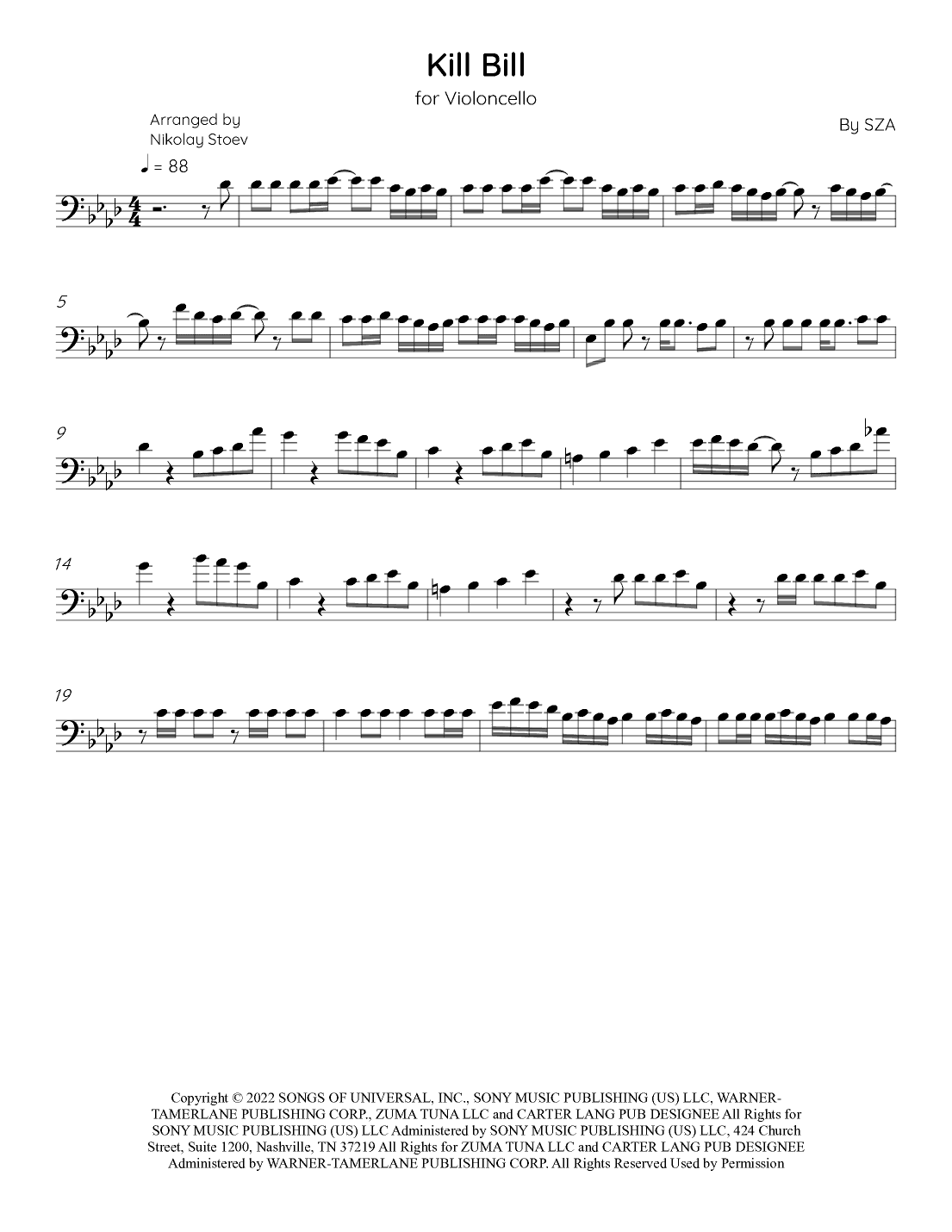 Kill Bill (arr. Nikolay Stoev)