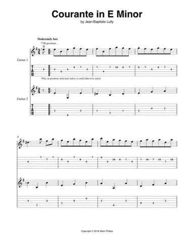Courante in E Minor (arr. Mark Phillips)