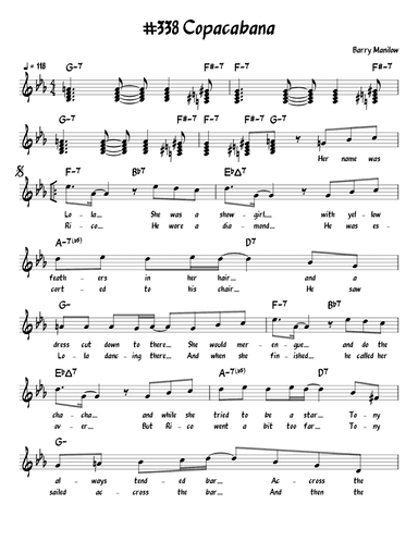 Copacabana (at The Copa) (arr. John Fries)