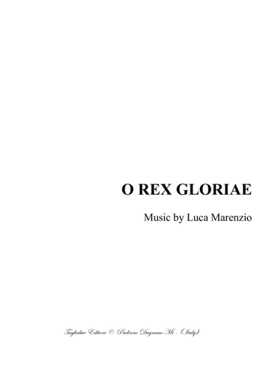 O REX GLORIAE - For SATB Choir (arr. Renato Tagliabue)