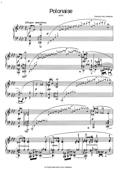 Chopin- Polonaise-Fantaisie in A-flat major, Op. 61 (arr. Harry Sebastian)