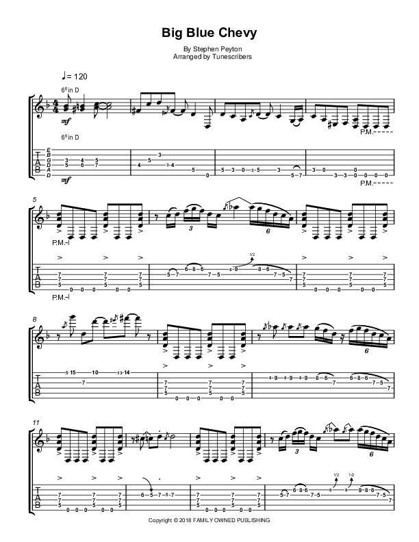 Big Blue Chevy '72 (arr. Tunescribers)