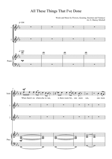 All These Things That I've Done (arr. Stuart Murray Mitchell)