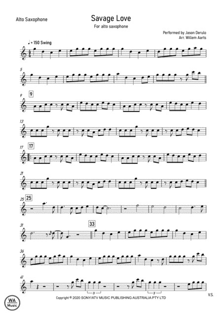 Savage Love (arr. Willem Aarts)