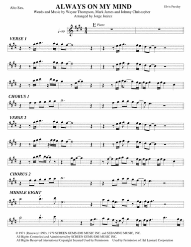 Always On My Mind (arr. Jorge Juárez)