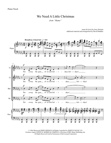 We Need A Little Christmas (arr. David Maddux)