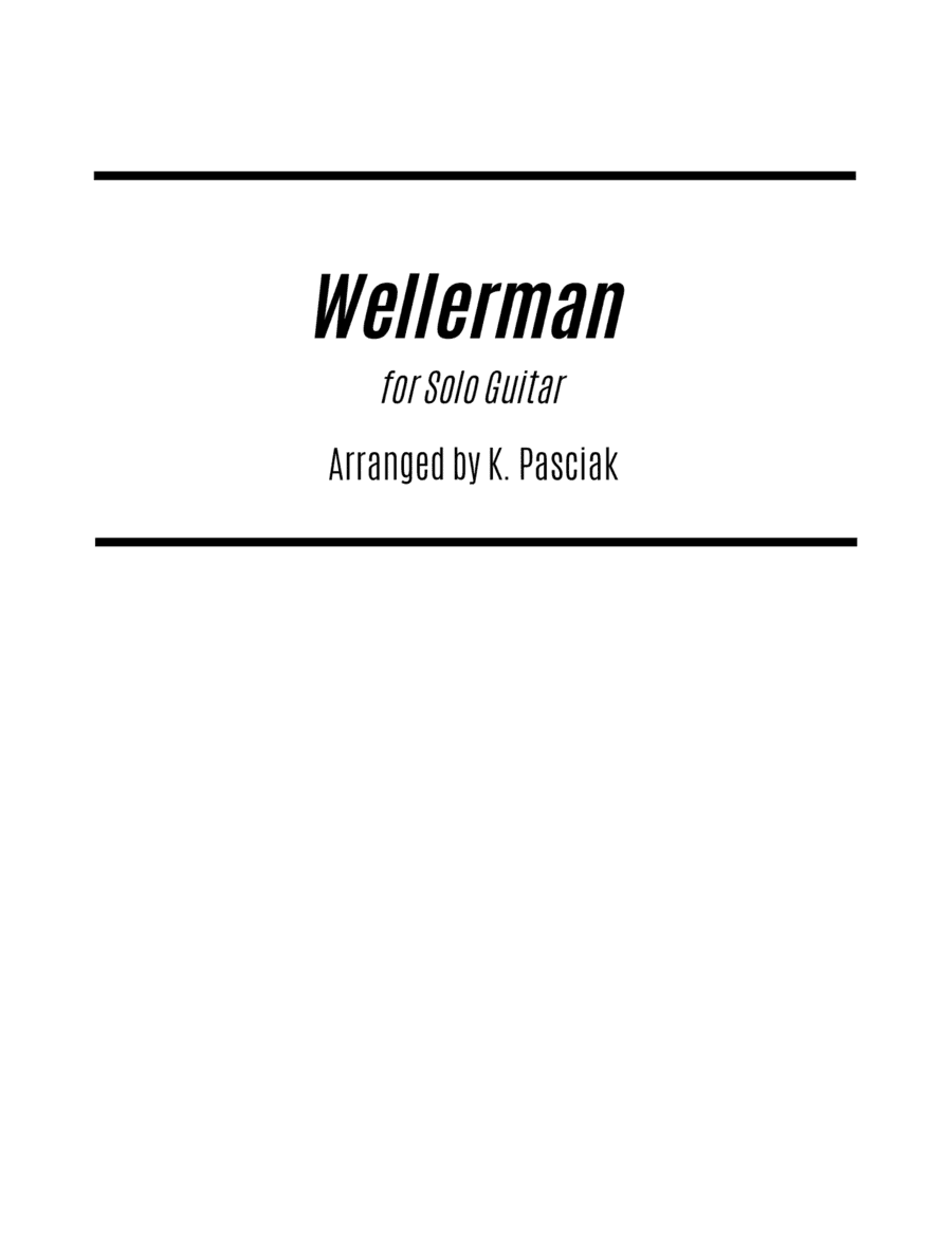Wellerman (for Solo Guitar) (arr. Kenneth Pasciak)